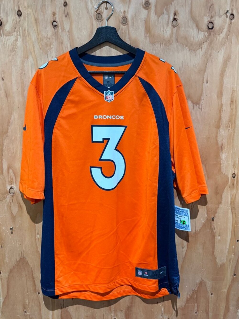 Nike Denver Broncos Russell Wilson #3 Jersey Orange XL On Field NFL